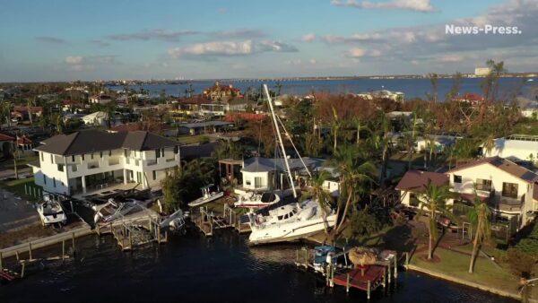 damage from Hurricane Ian in Cape Coral and Fort Myers