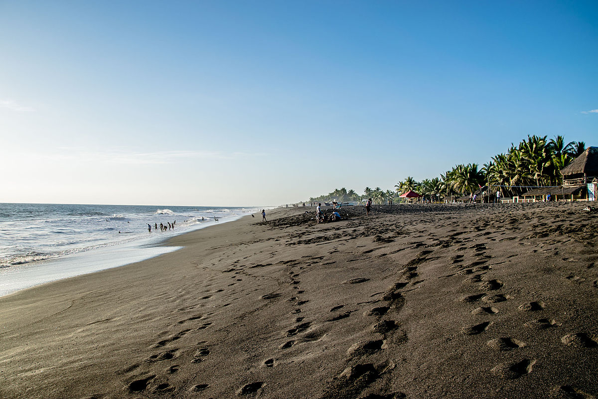 Monterrico Beach in Guatemala black sand