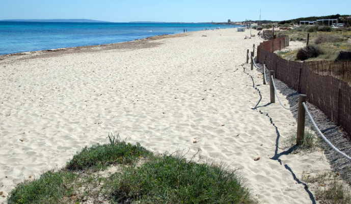 nude beach in Ibiza, Spain